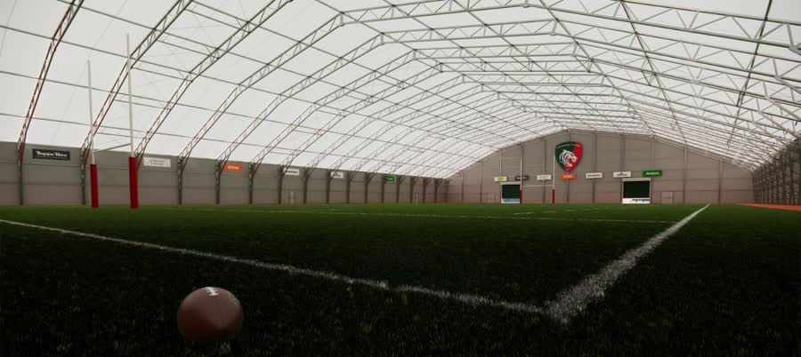 Leicester Tigers indoor rugby dome reference